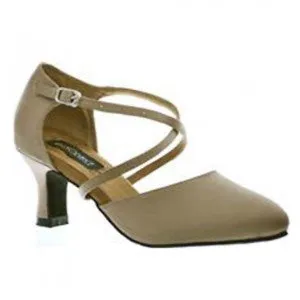 2.38" Amber -- Standard Ballroom Shoe -- Bronze Satin Comfort Strap
