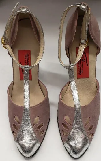 3.5" Gricel -- Women's Tango Shoe -- Mauve Suede/Silver Heel Sport Life