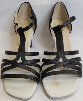 2.5" Giorgina -- Flare Heel Latin Sandal -- Black Club Edge