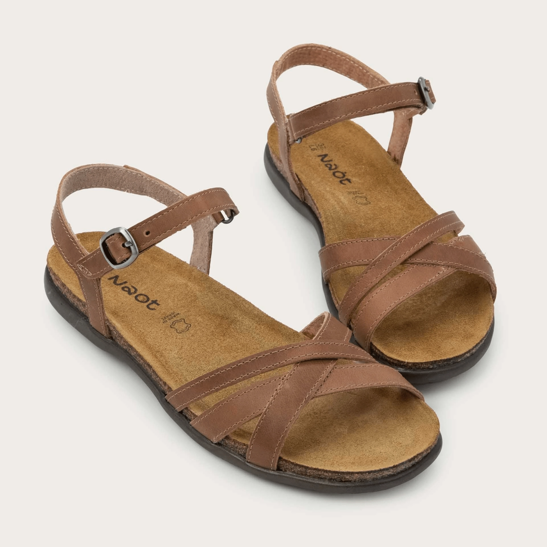 Patricia | Leather | Latte Brown Functional Stone Gray