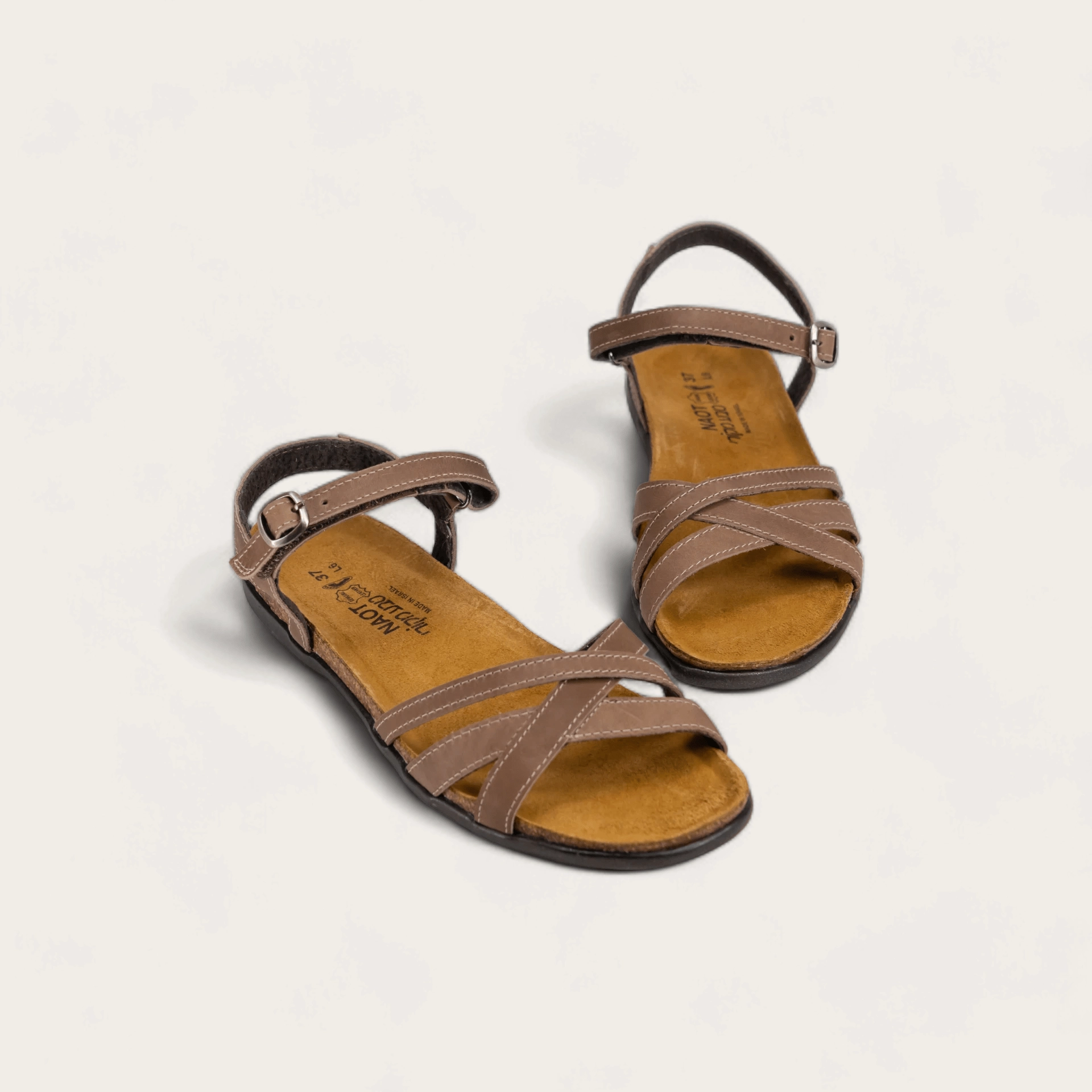 Patricia | Leather | Latte Brown Stud Cool