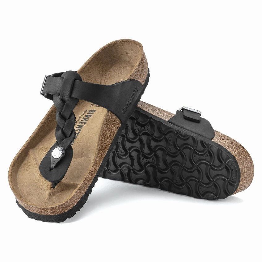 Gizeh Braided | Oiled Leather | Black Outdoor Edge Relaxed Style
