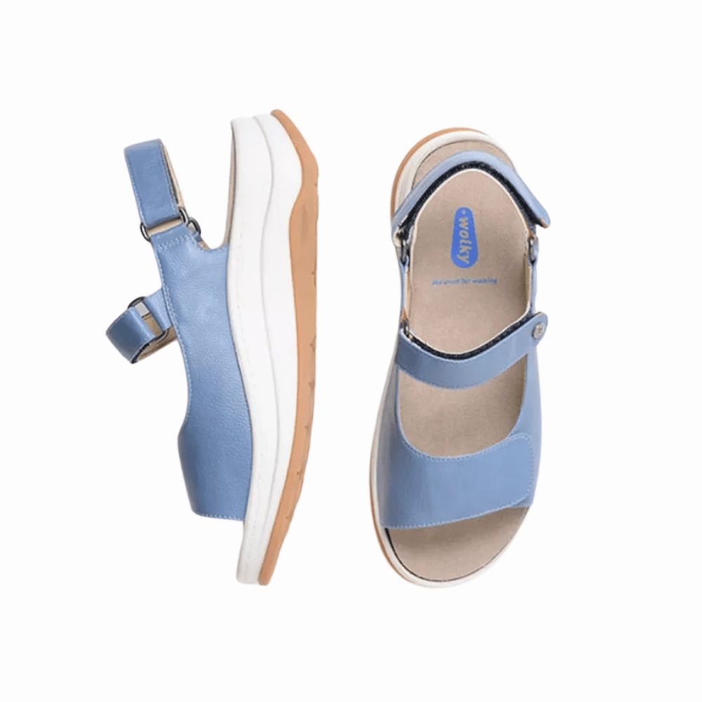 Adura | Biocare Vegan Leather | Sky Blue Mesh Sole Soft
