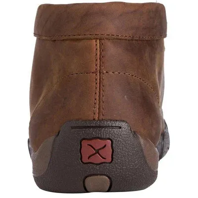 Twisted X Men's Oiled Brown Leather Composite Toe Driving Moc Work Shoe MDMCT01 Buckle Closure