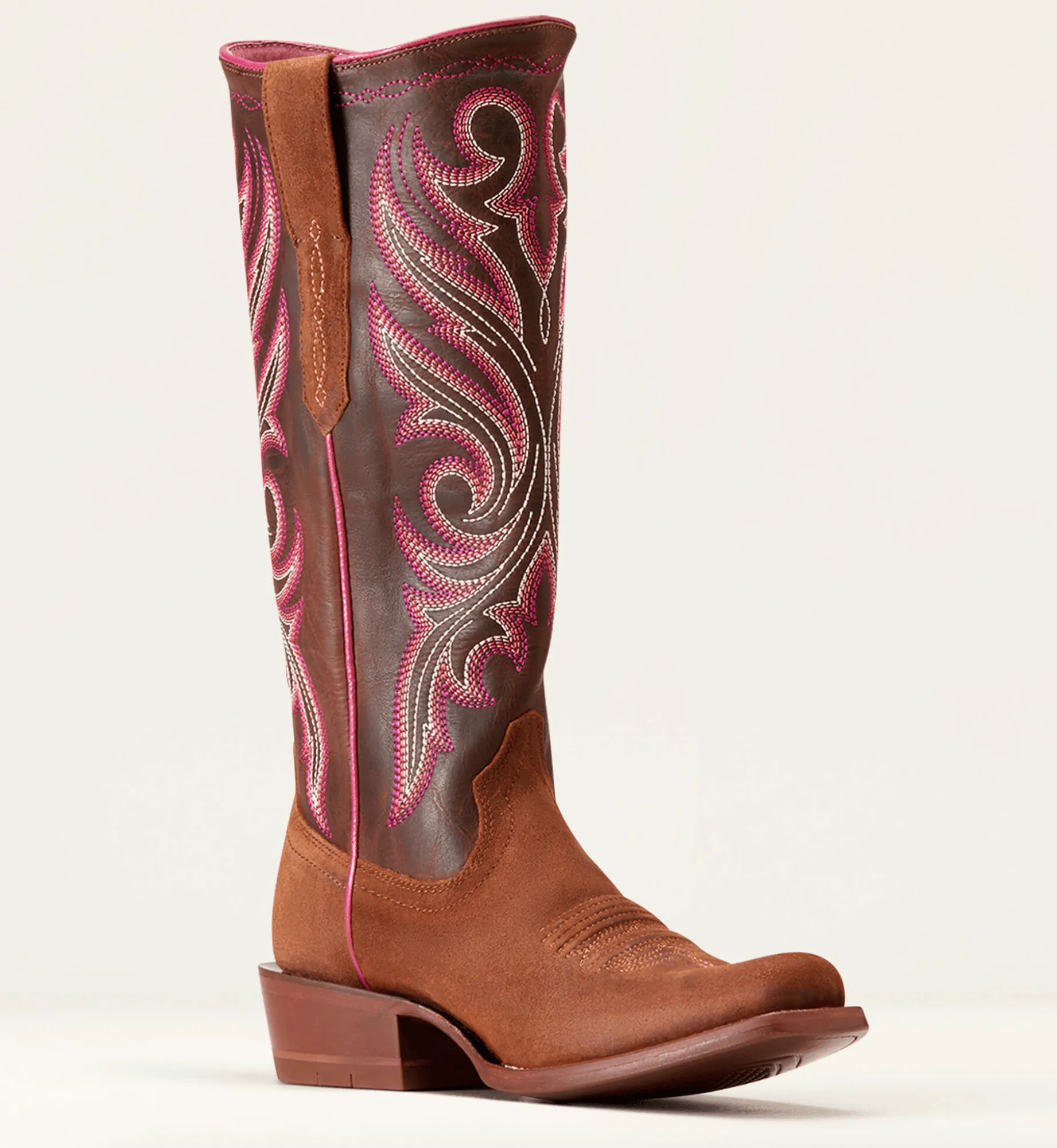 Mud Defense Motor Edge Ariat Women's Futurity Starlight Brown StretchFit Western Cowgirl Boot 10047044