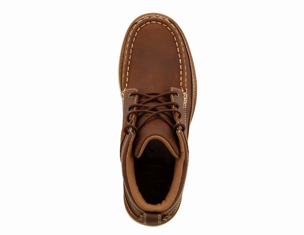 Jungle Path Dream Walk Women's Twisted X Wedge Crepe Sole 4 Lace Up Full Grain Leather Work Boots WCA0074