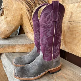 Comfort Flex Anderson Bean Womens Stone Waxy Kudu and Sangria Sinsation Square Toe Cowboy Boots 330488