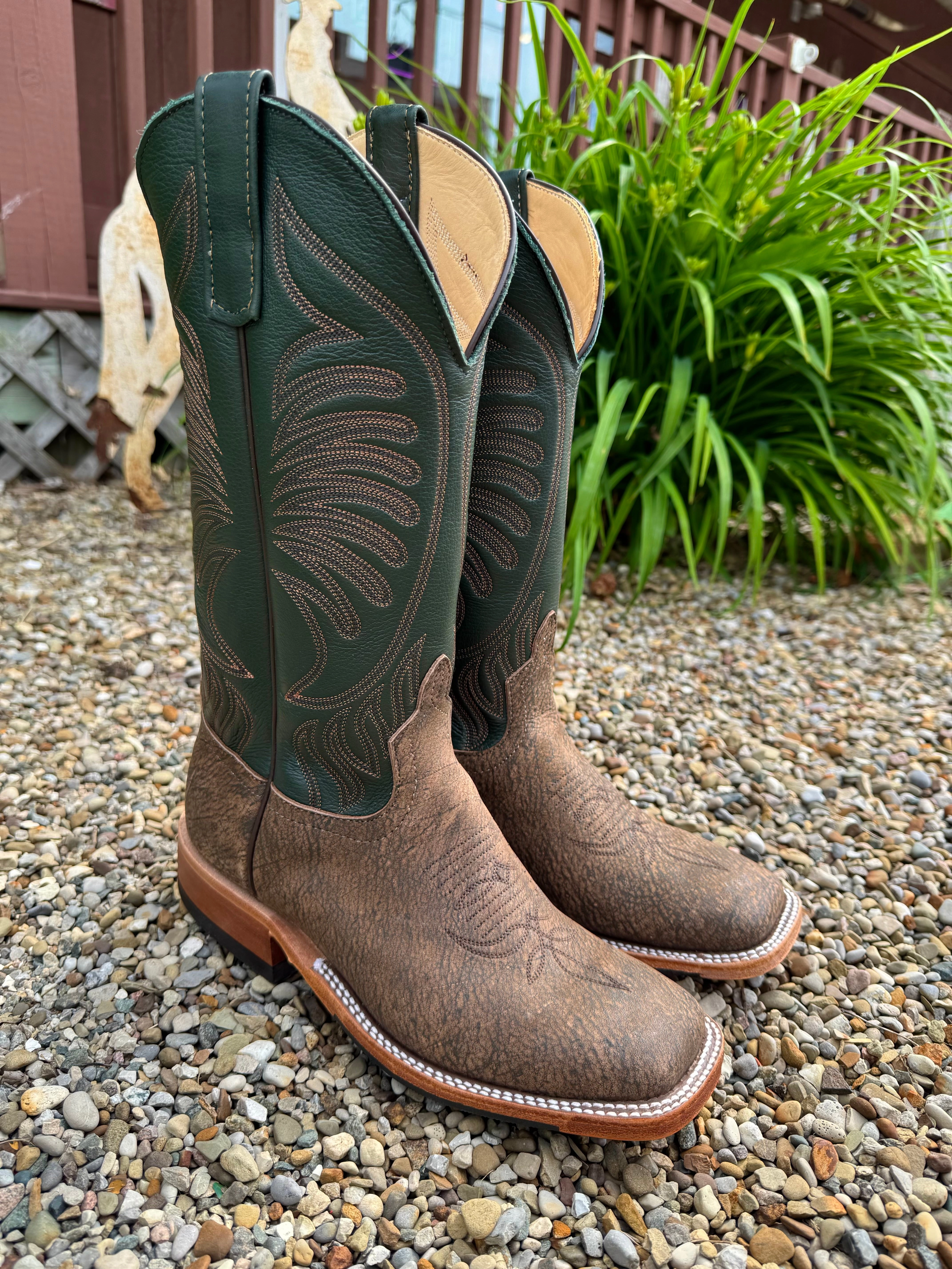 packable Versatile Outfit Anderson Bean Men's Rust Safari Giraffe & 13 Green Ivies Top Square Toe Cowboy Boots 340712