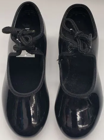 Annie Tyette Jr. -- Children's Tap Shoe -- Black Patent Narrow Fit