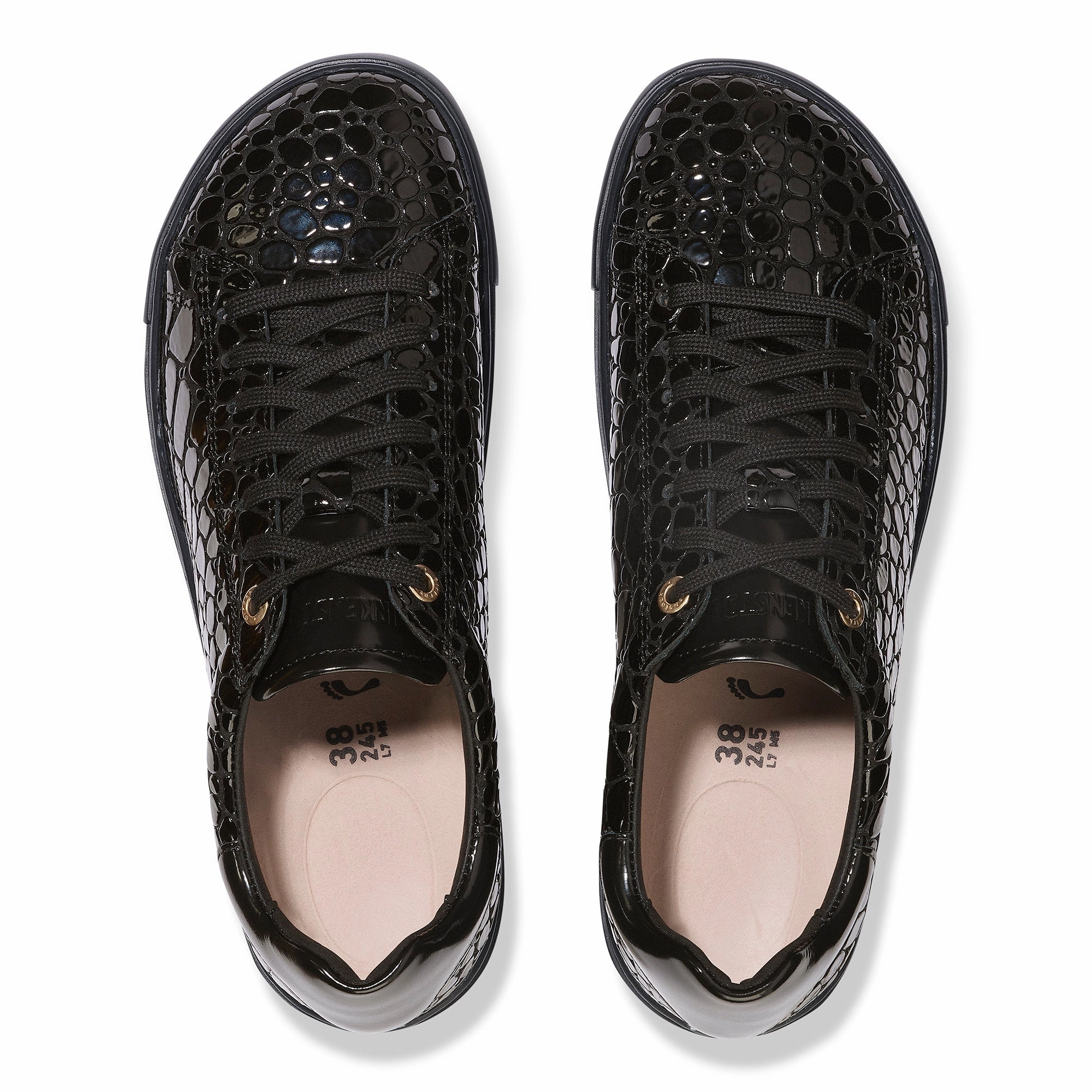 Bend Low | High Shine Patent Leather | Black Croc Street Smart Weekend Trend