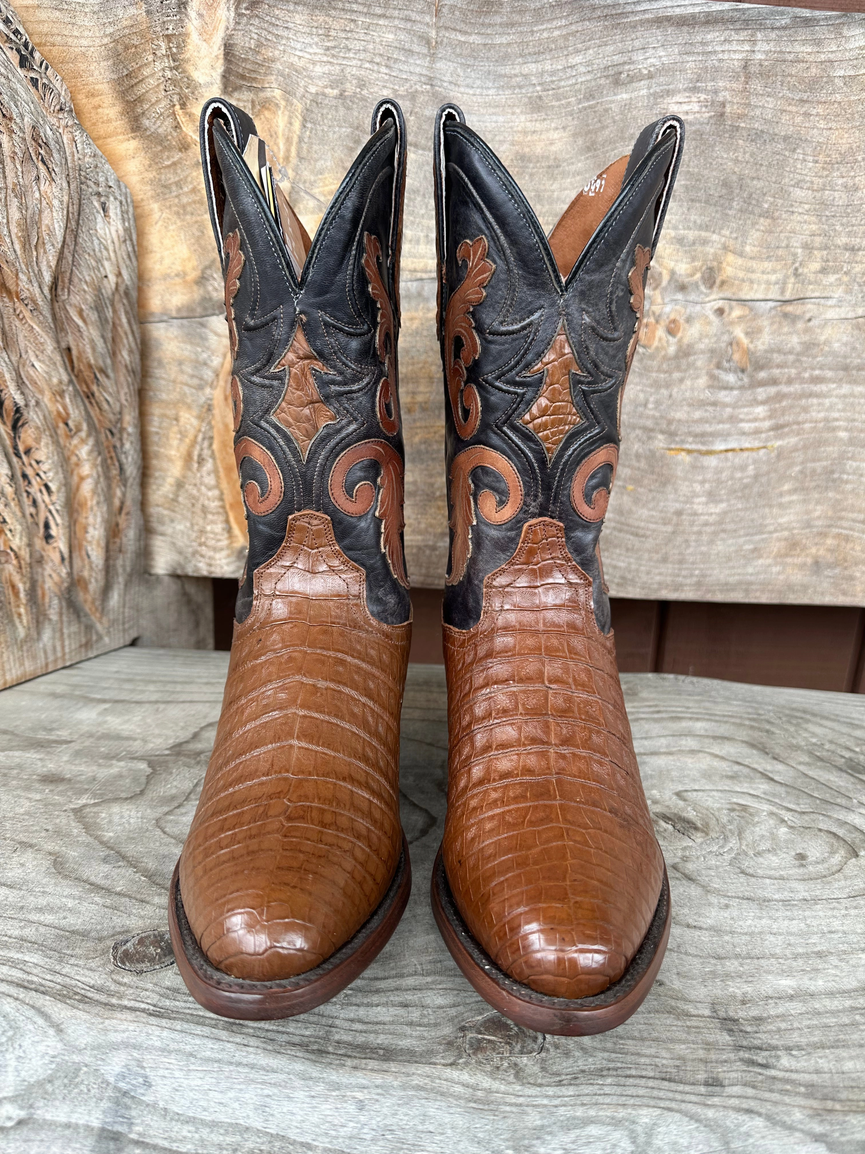 Dan Post Men's Socrates Bay Apache Caiman R Toe Cowboy Boots DP3069 Daily Essentials Urban Feel