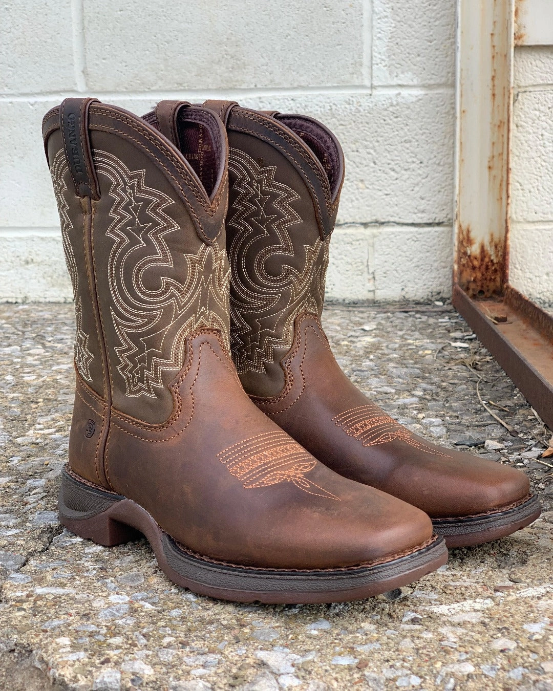 Durango Youth Lil' Rebel Big Kid Square Toe Western Boots DBT0239Y DBT0239C ground grip