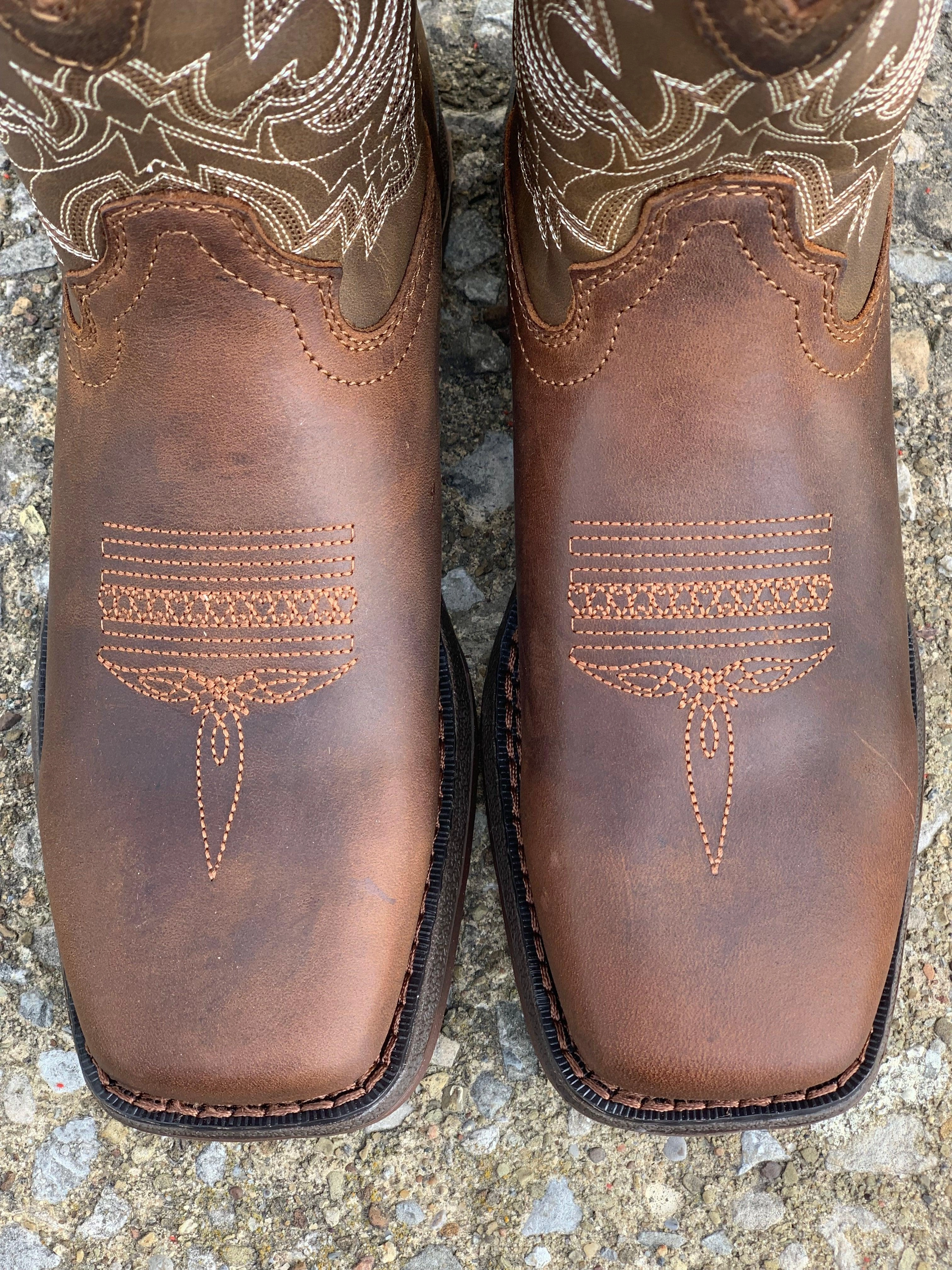 Moisture   Wicking Durango Youth Lil' Rebel Big Kid Square Toe Western Boots DBT0239Y DBT0239C