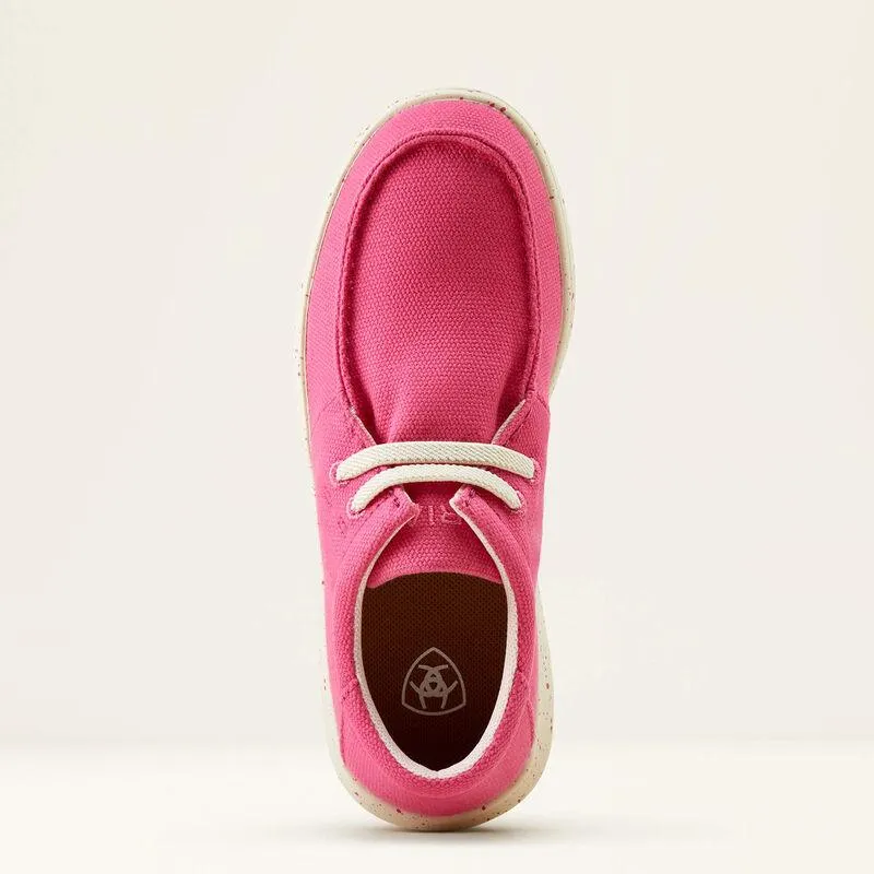 Dry Interior Shock   Absorbing Ariat Girl's Hottest Pink Hilo Moc Toe Canvas Casual Shoes 10050909