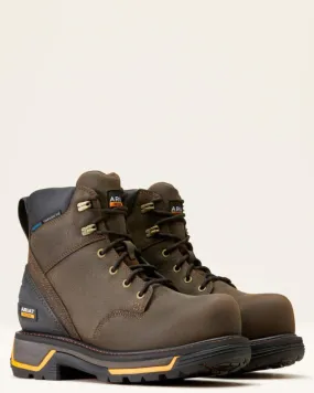 Supportive sole Elasticated Ariat Men's Big Rig 6" Waterproof Composite Toe Work Boot 10042550