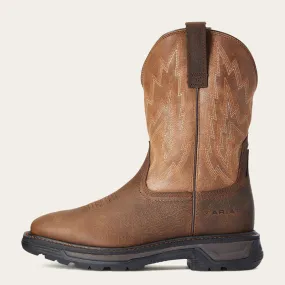 Ariat Mens Big Rig Rye Brown & Wicker Square Toe Work Boot 10033963 Animal Spot Field Travel