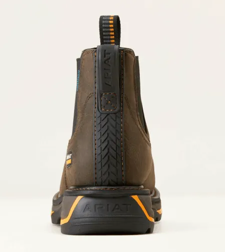 Bold Design Smooth Finish Ariat Men's Iron Coffee Brown Leather Big Rig Chelsea Waterproof Work Boot 10042545