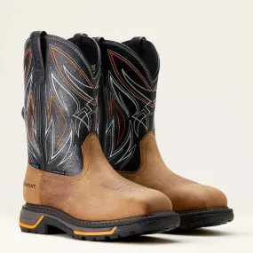 Lace-Up Closure Extreme Cold Ariat Men's Tan & Black Big Rig BOA Waterproof Composite Toe Western Work Boot 10053617