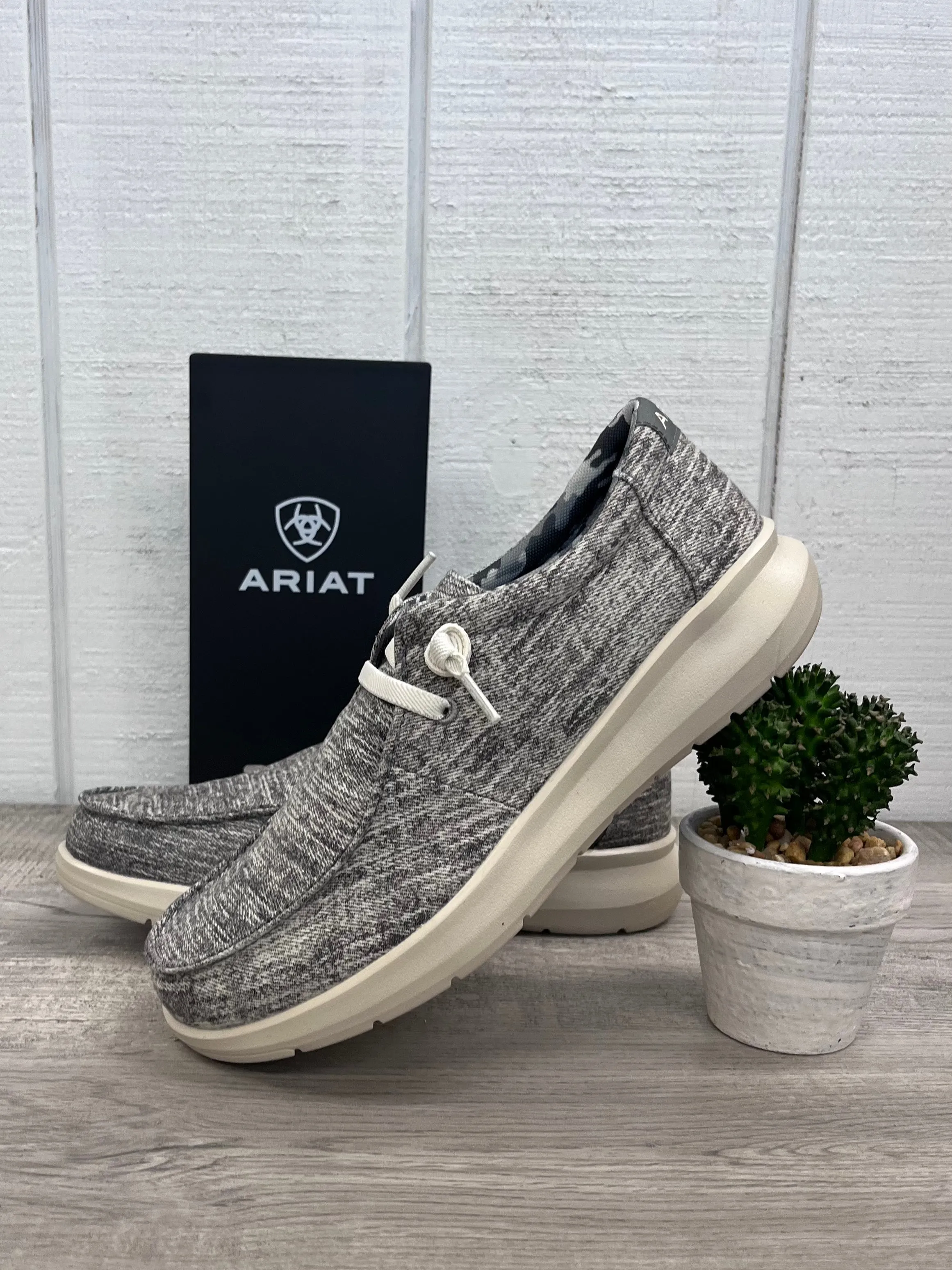 Ariat Men's Washed Grey Denim Hilo Casual Shoe 10061211 Heart Glow Japan Neat