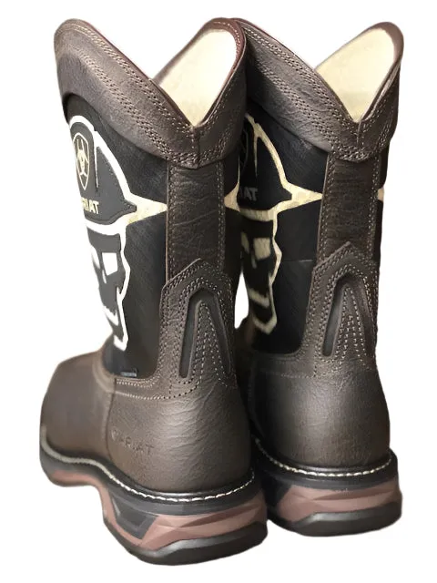 Ranch Mode Muddy Path Ariat Men's Workhog XT VentTEK Iron Coffee Carbon Toe Work Boots 10031507