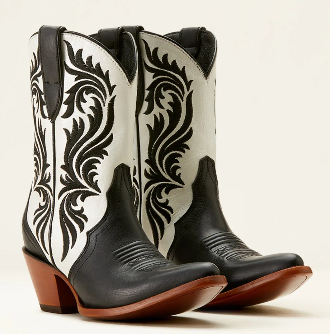 Ariat Women's Antonia Ink Well & Bright Pearl Western Cowgirl Boots 10053789 Sturdy