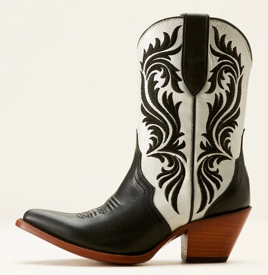 Ariat Women's Antonia Ink Well & Bright Pearl Western Cowgirl Boots 10053789 Velcro Closure