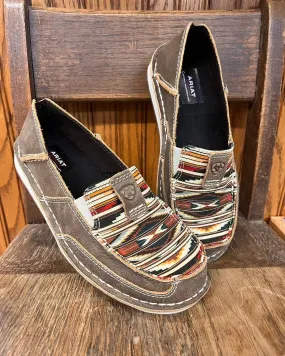 Comfort toe Ariat Women's Brown Bomber Chimayo Leather Cruiser Shoes 10046902