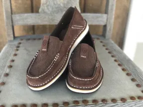 Soft Footwear Ariat Women's Brown Suede Embossed Leather Cruiser Shoes 10031609