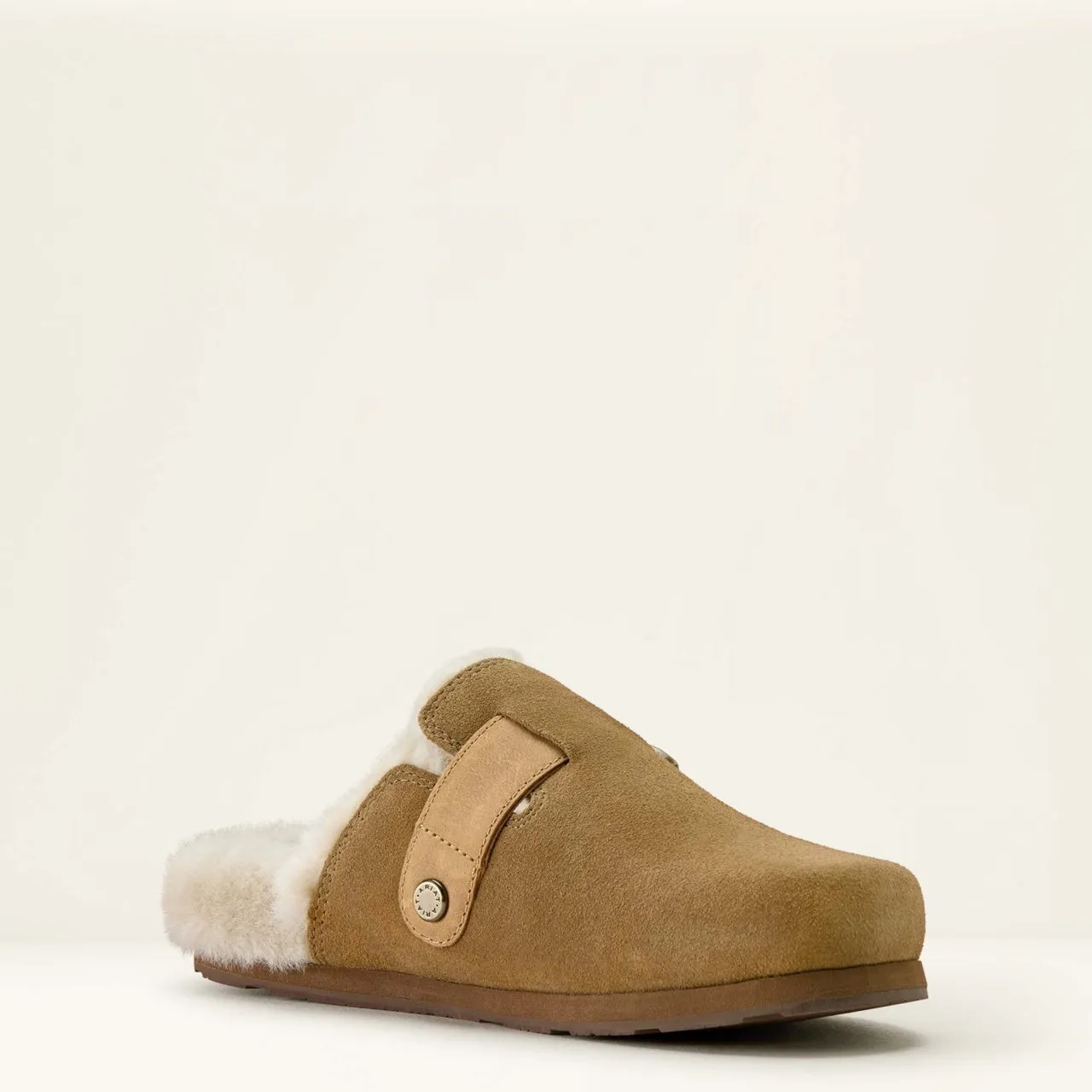 Ariat Women's Brown Suede Sherpa Country Mule Casual Shoe 10063811 shape fit