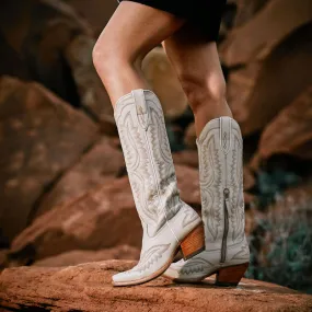 Ariat Women's Casanova Blanco White Tall X Toe Western Cowgirl Boots 10043268 Easy to Wear Mesh Upper