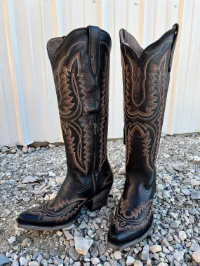 Ariat Women's Casanova Brooklyn Black Tall Western Cowgirl Boots 10042447 Comfortable Step Comfort Toe Box