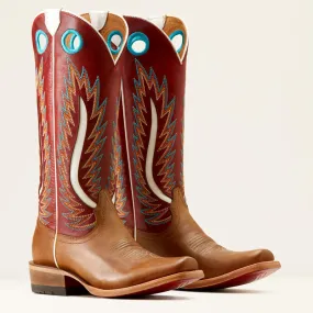 Ariat Women's Futurity Fort Worth Dulce De Leche & Bolero Red Western Cowgirl Boots 10051016 Multi   Purpose Padded Tongue