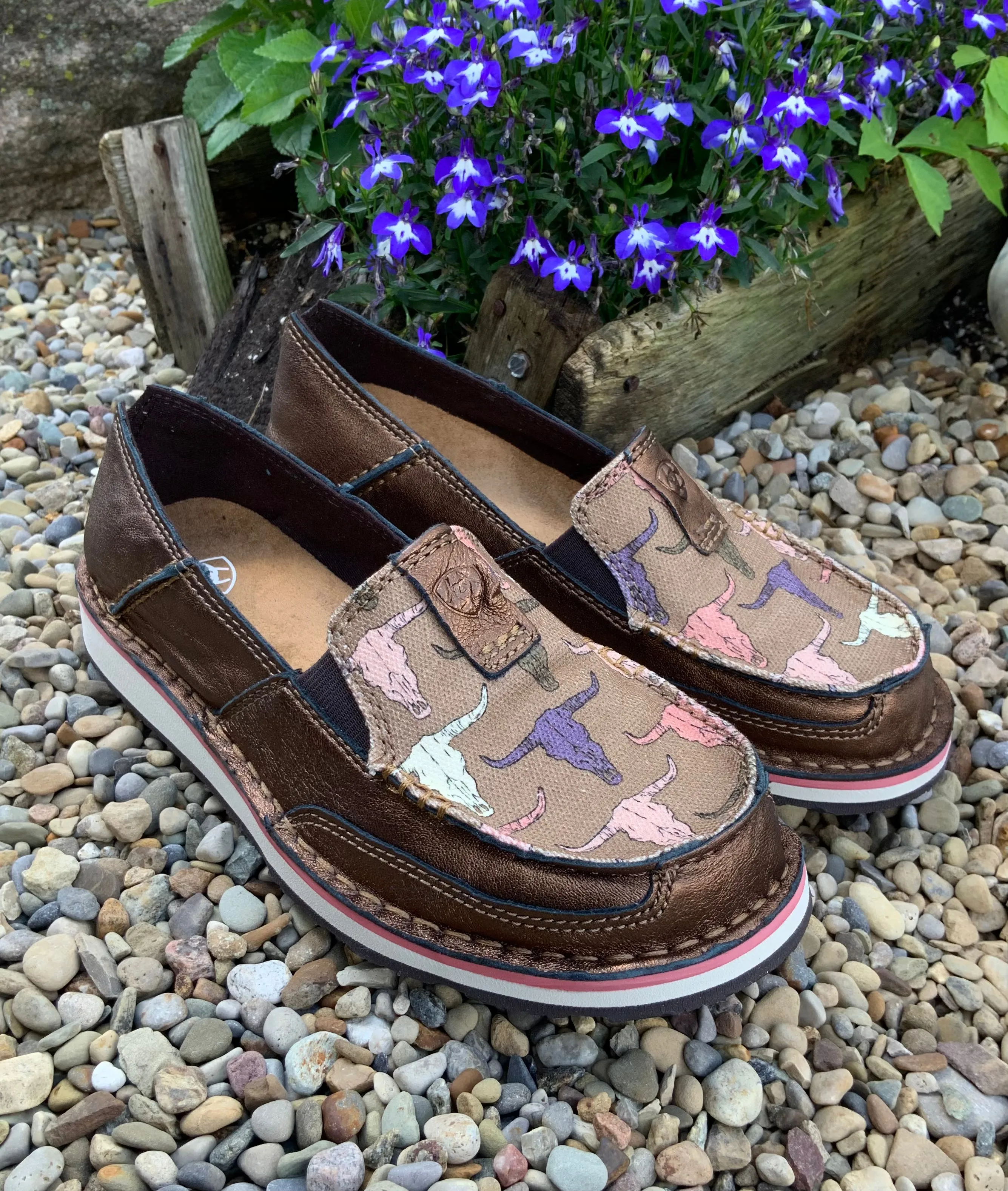 Mountain Strong Resort Mood Ariat Women's Metallic Bronze Pink Steerhead Cruiser Shoe 10042524