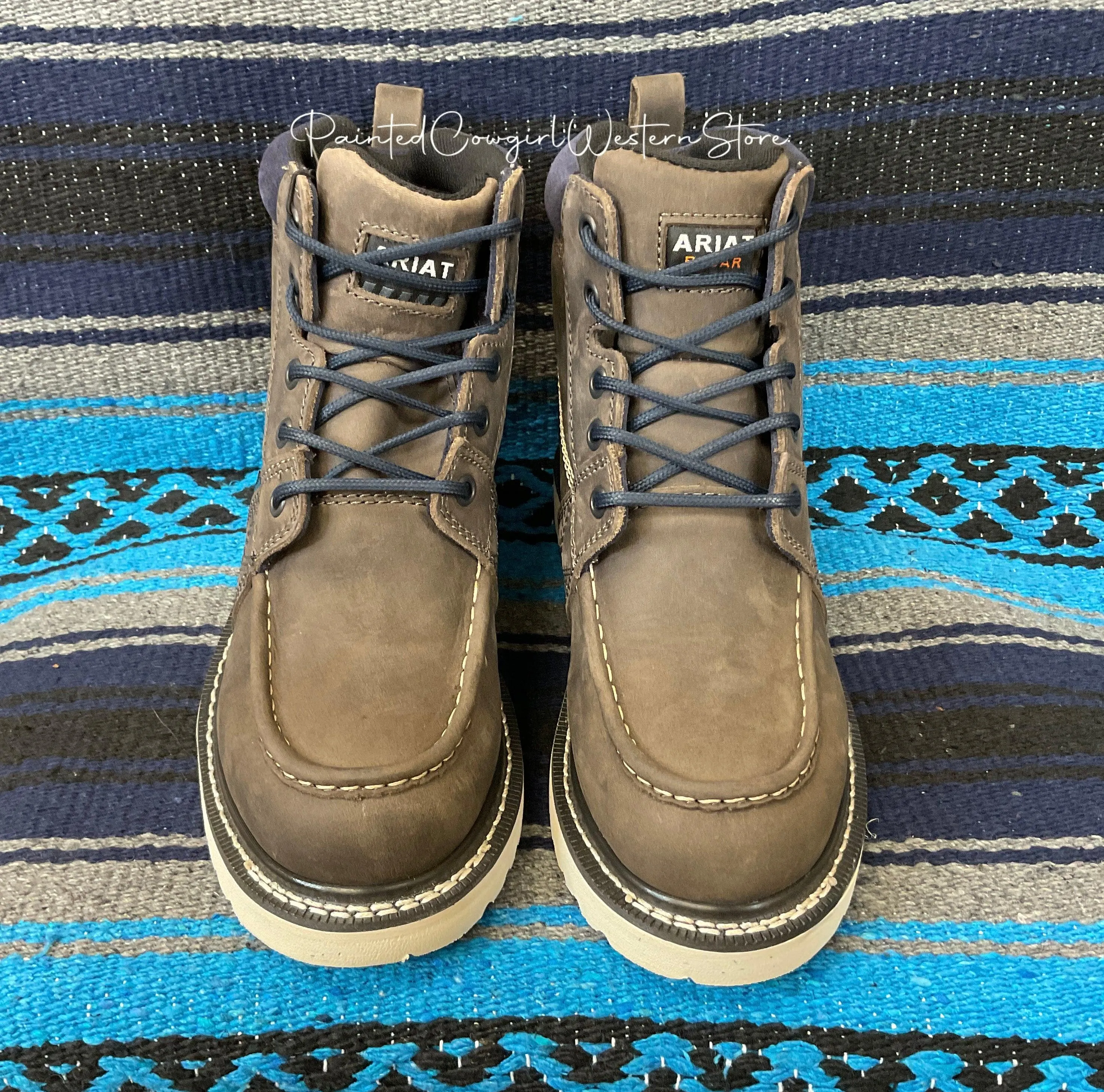 Odor Control Shoes Ariat Women's Rebar Wedge Moc Toe Grey Waterproof Work Boot 10035770