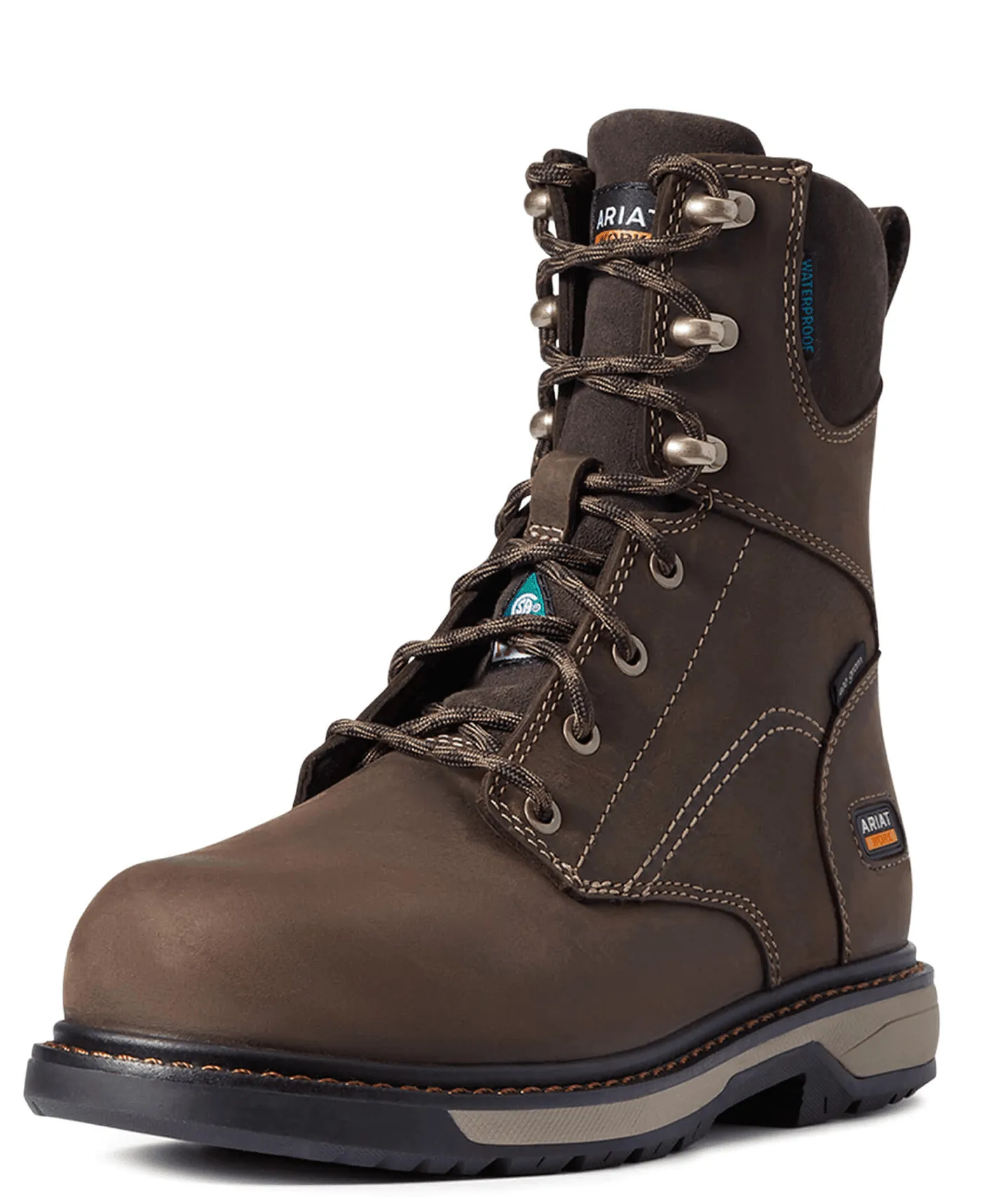 Long Lasting Comfort Shoes Ariat Women's Riveter 8" CSA Glacier Grip Waterproof 400g Composite Toe Work Boot 10036707