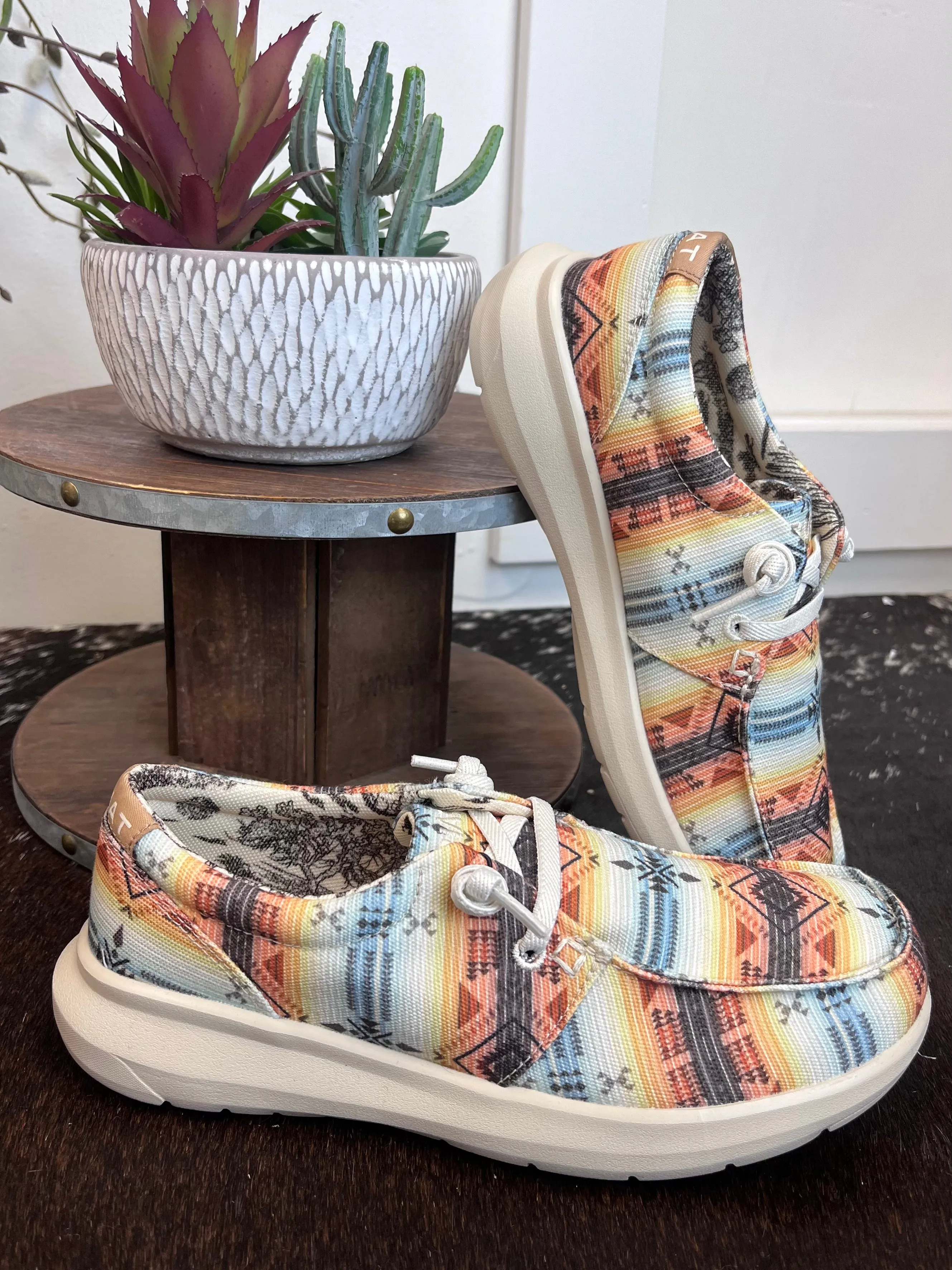 Ariat Women's Sunset Southwestern Hilo Slip On Casual Shoe 10061339 Stable Structure Travel Ease