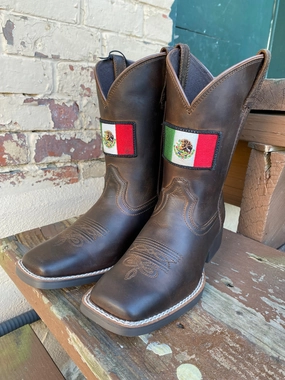 Timeless Quality EverydayUse Ariat Children's/Youth Orgullo Mexicano II Square Toe Mexican Flag Cowboy Boots 10039908