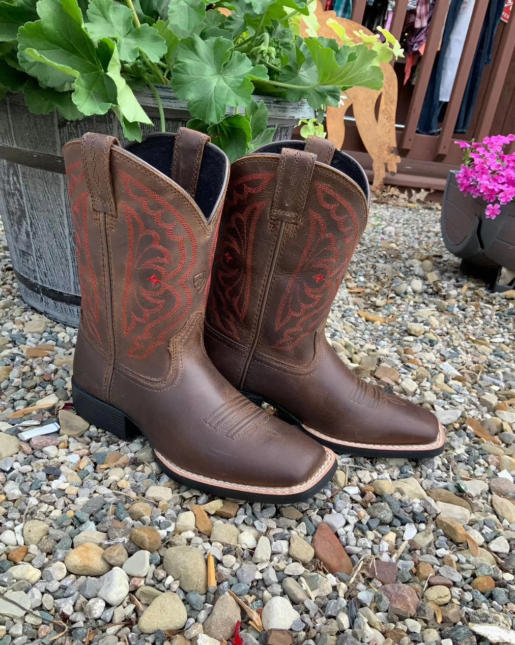 Superior Design Round Toe Ariat Children's/Youth Quickdraw Brown Leather Square Toe Western Cowboy Boot 10004853