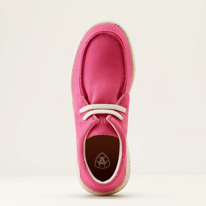 Dry Interior Shock   Absorbing Ariat Girl's Hottest Pink Hilo Moc Toe Canvas Casual Shoes 10050909