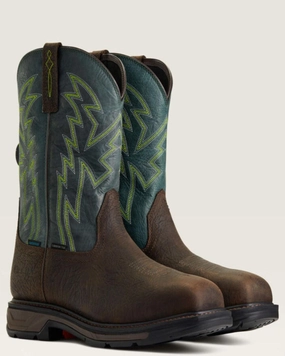 Surfer Ariat Men's Brown WorkHog XT BOA Waterproof Carbon Toe Western Work Boot 10038924