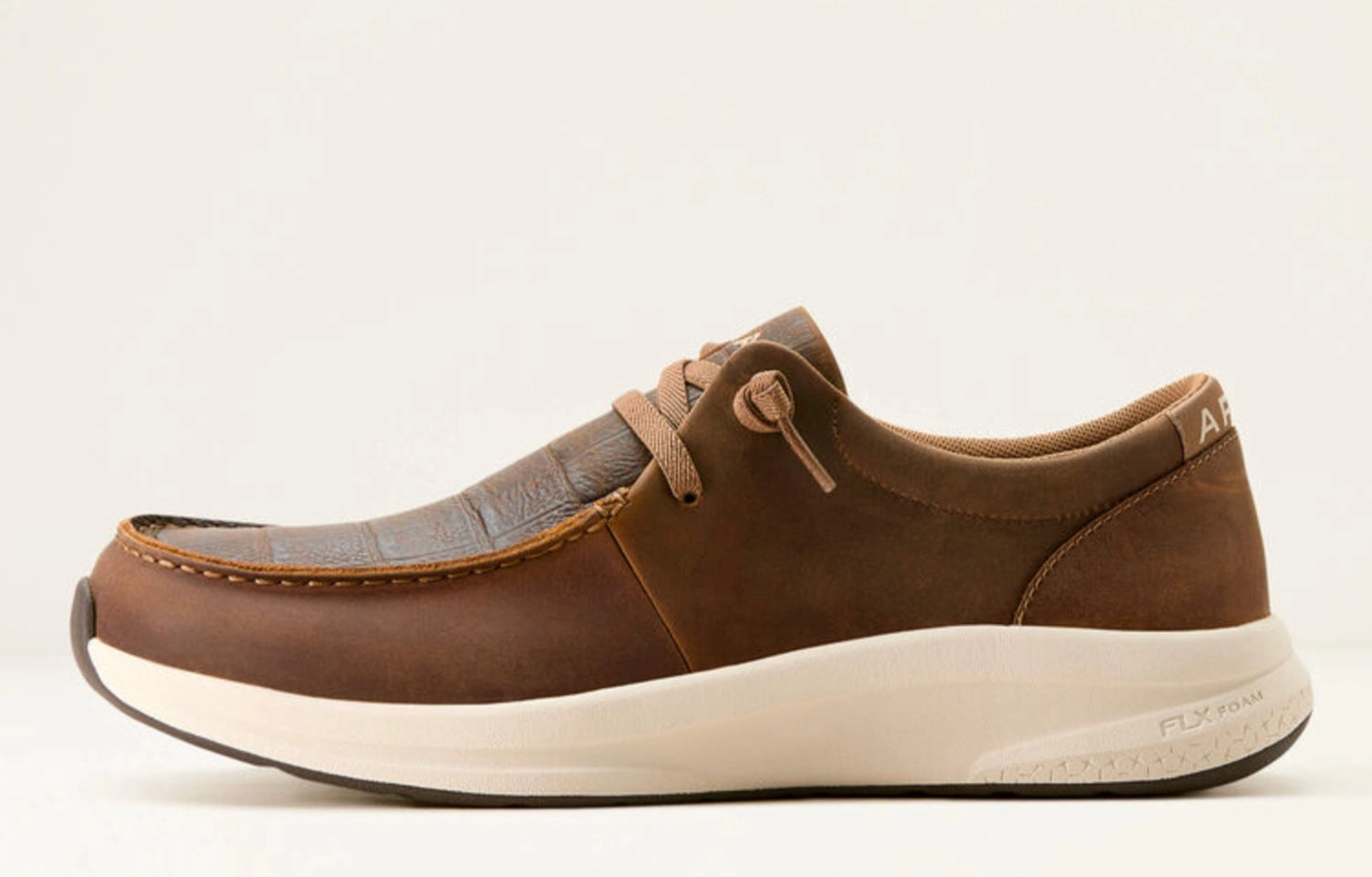 Calm Jog Ariat Men's Distressed Brown & Dark Tan Crocodile Print Buckeye Casual Shoe 10053759