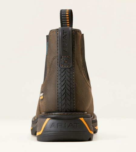 Ariat Men's Iron Coffee Brown Leather Big Rig Chelsea Waterproof Work Boot 10042545 outdoor chill
