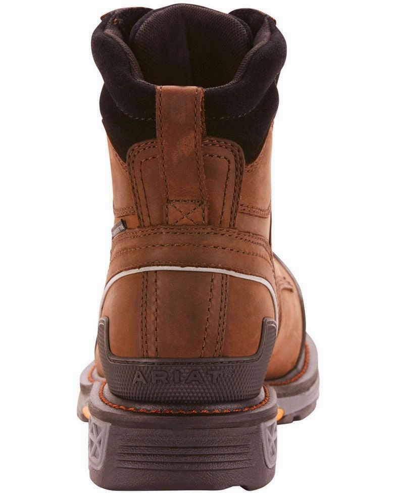 Ariat Men's Overdrive XTR 6" Distressed Brown Waterproof Composite Toe Boot 10025005 Practical Build