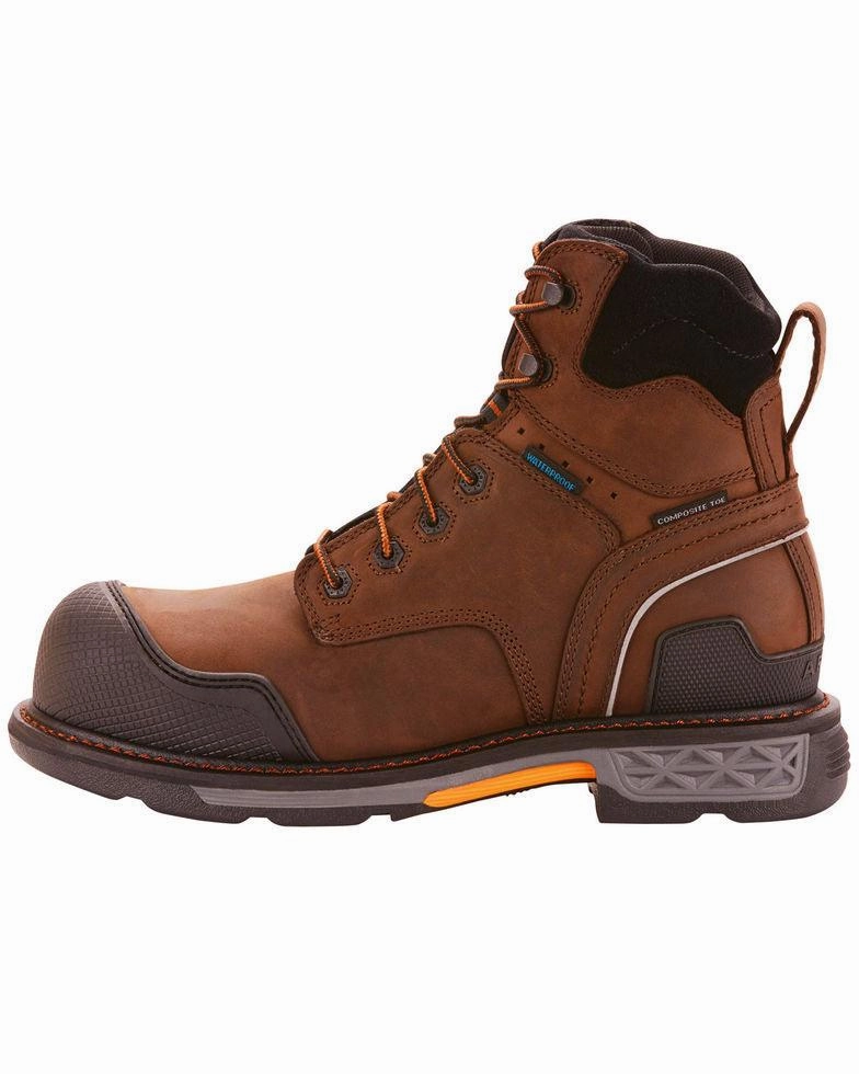 Ariat Men's Overdrive XTR 6" Distressed Brown Waterproof Composite Toe Boot 10025005 Climber Practical Use