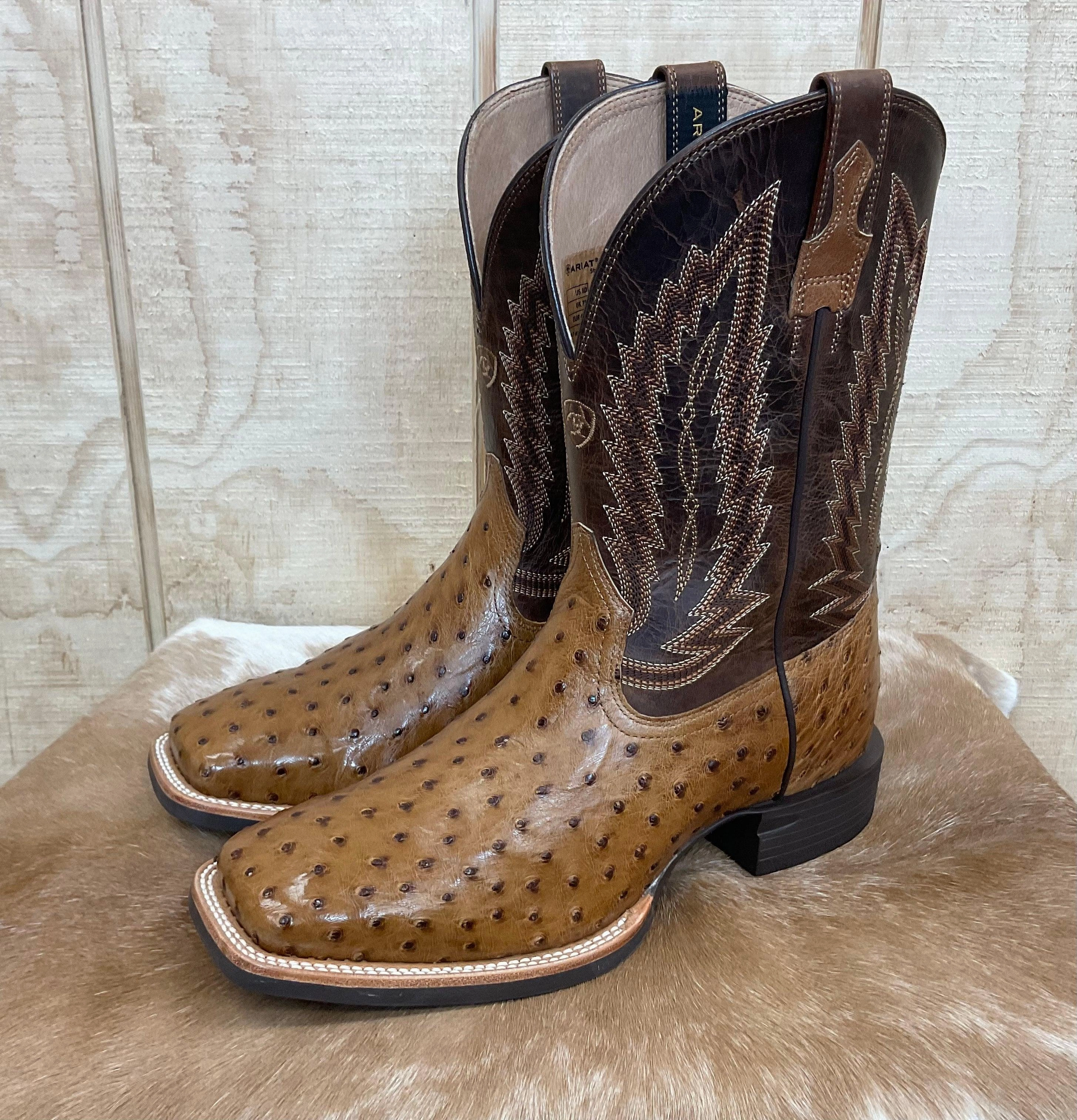 Stylish Versatility Ultimate Comfort Ariat Men's Quantum Full Quill Ostrich Square Toe Cowboy Boots 10040281
