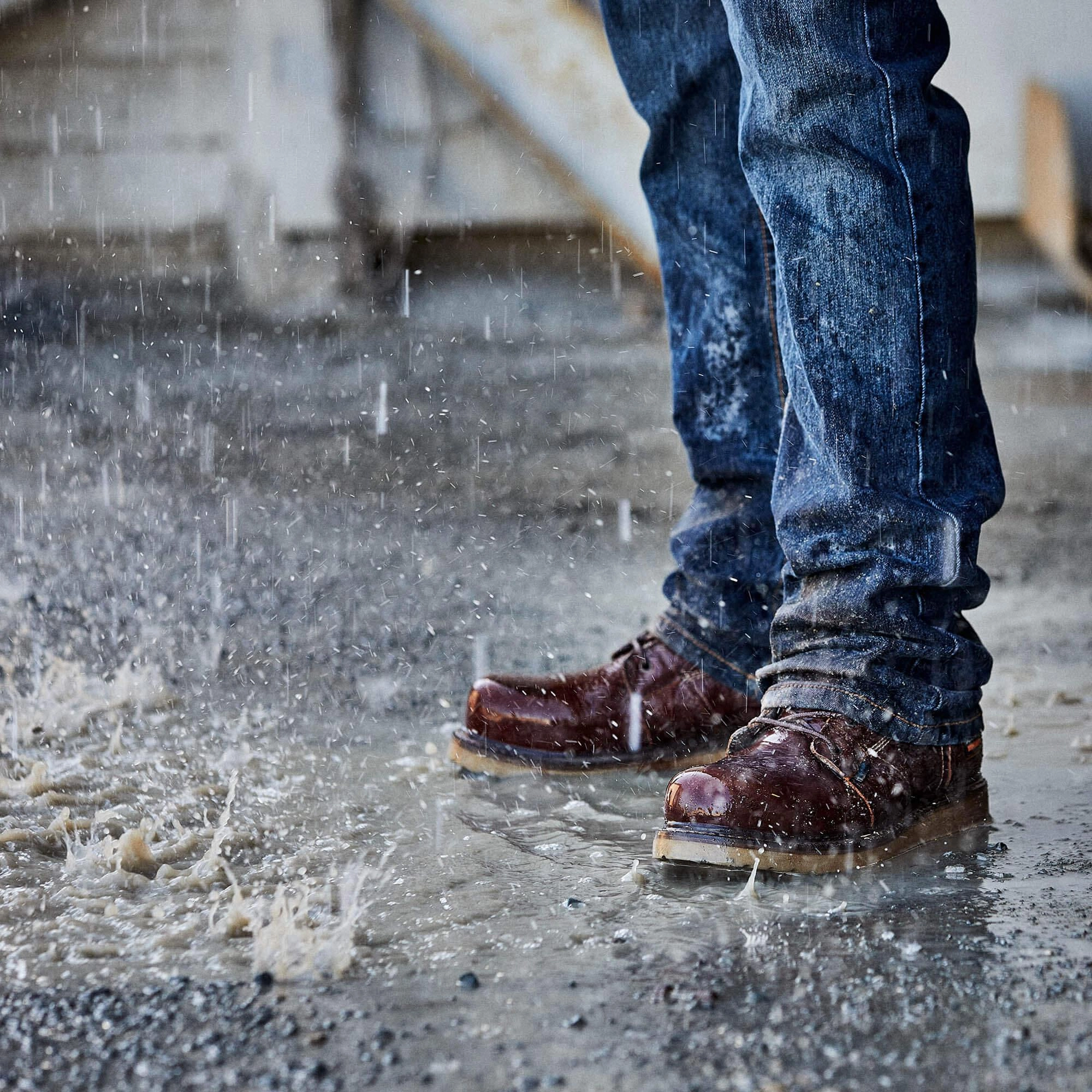 Ariat Men's Rebar Wedge Waterproof Lace Up Work Boots 10035946 Rainy Day Slip On