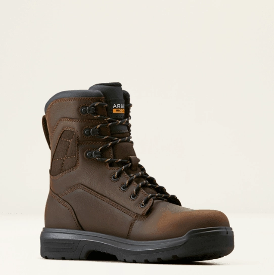 Party time Ariat Men's Rich Brown Turbo 8" H2O Waterproof Carbon Toe Lace Up Work Boots 10050823