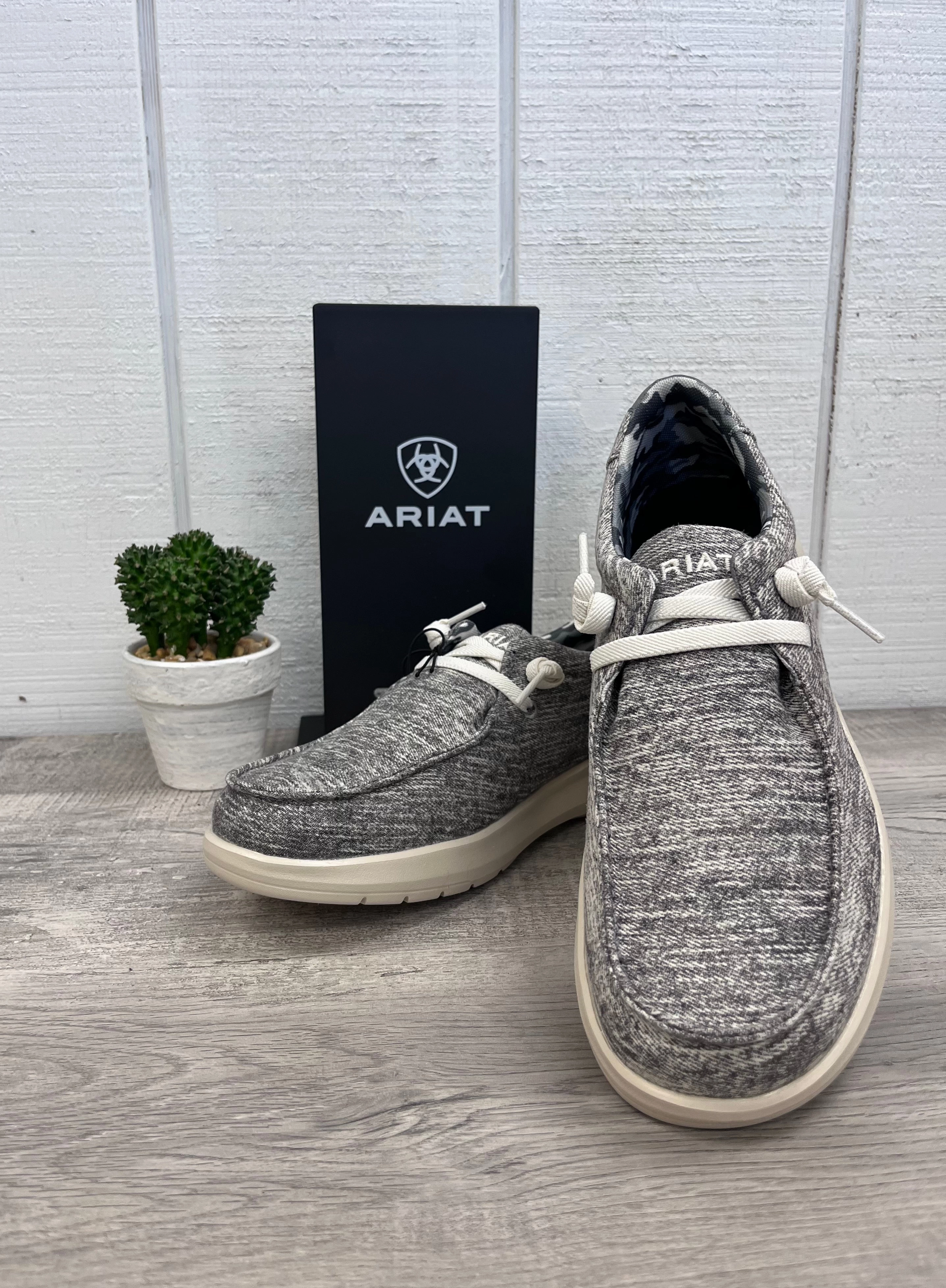 Ariat Men's Washed Grey Denim Hilo Casual Shoe 10061211 Breathable Inside