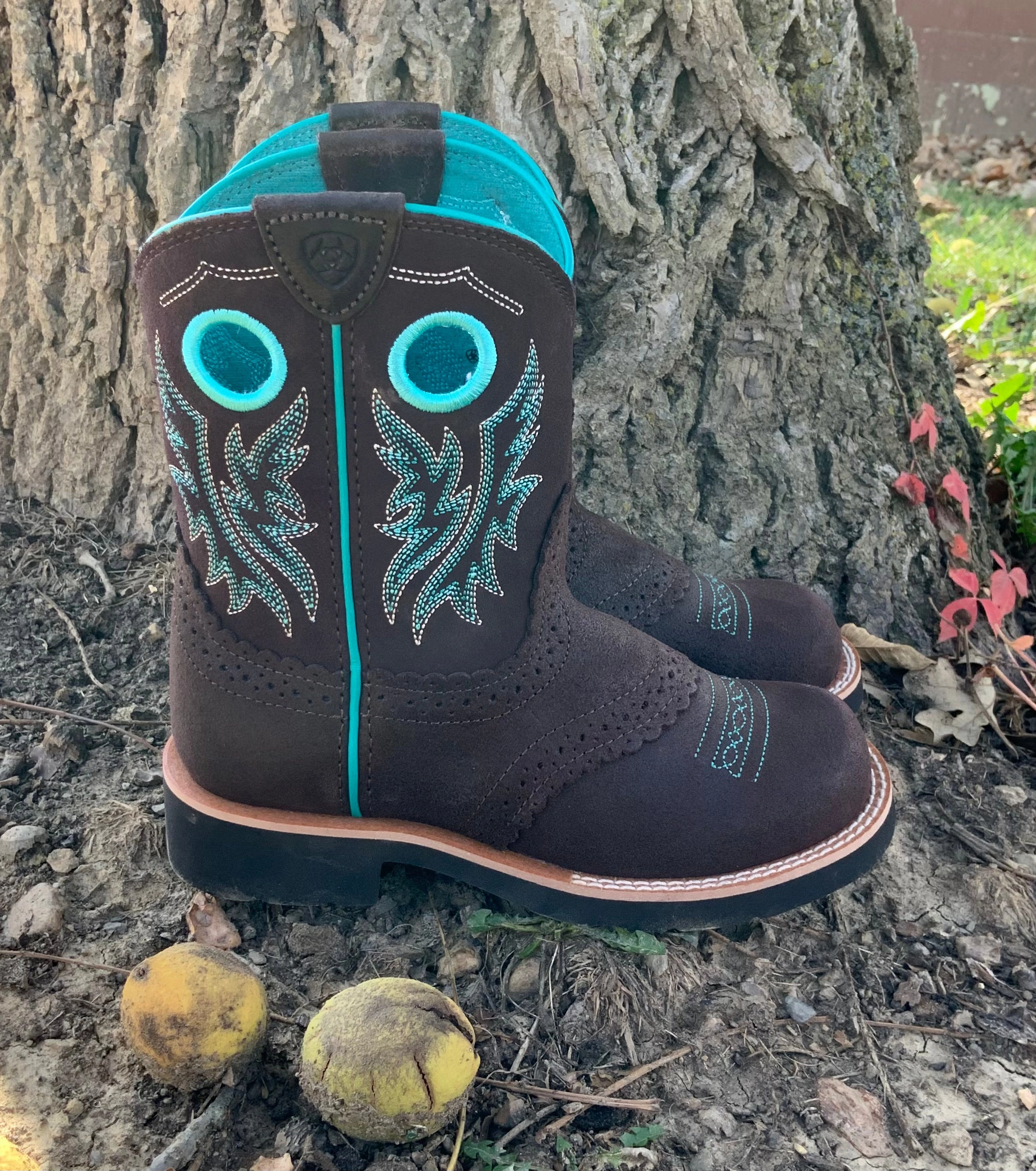 Ariat Toddler/Children's/Youth Royal Chocolate Fatbaby Western Cowgirl Boots 10042537 Travel Suede Feel