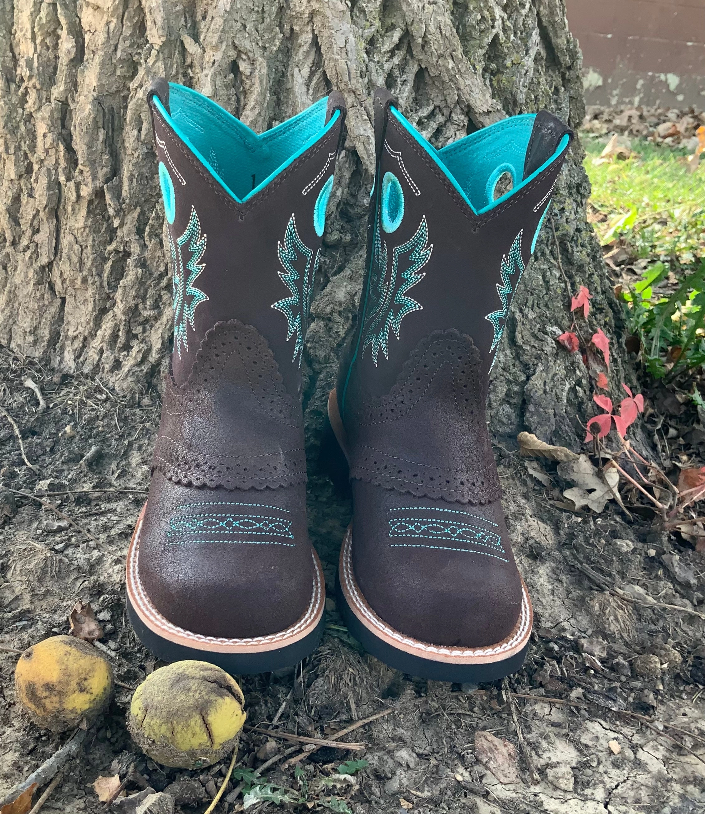 Ariat Toddler/Children's/Youth Royal Chocolate Fatbaby Western Cowgirl Boots 10042537 Rugged Wear Outdoor Use